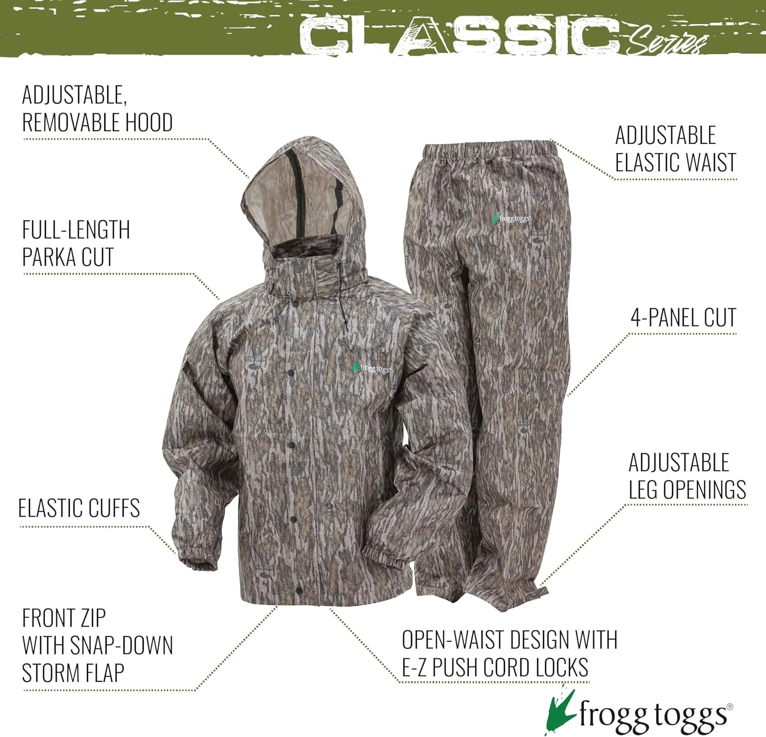 FROGG TOGGS Men's Classic All-Sport 3-Layer Waterproof Breathable Rain Suit