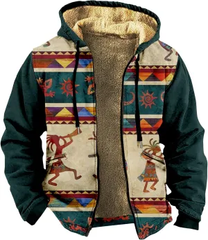 Gentle Loose Pullover Coats Long Sleeve Zipper Hooded Trendy Loose Coat Hiking Jackets for Men