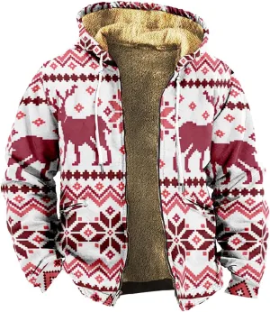 Gentle Loose Pullover Coats Long Sleeve Zipper Hooded Trendy Loose Coat Hiking Jackets for Men