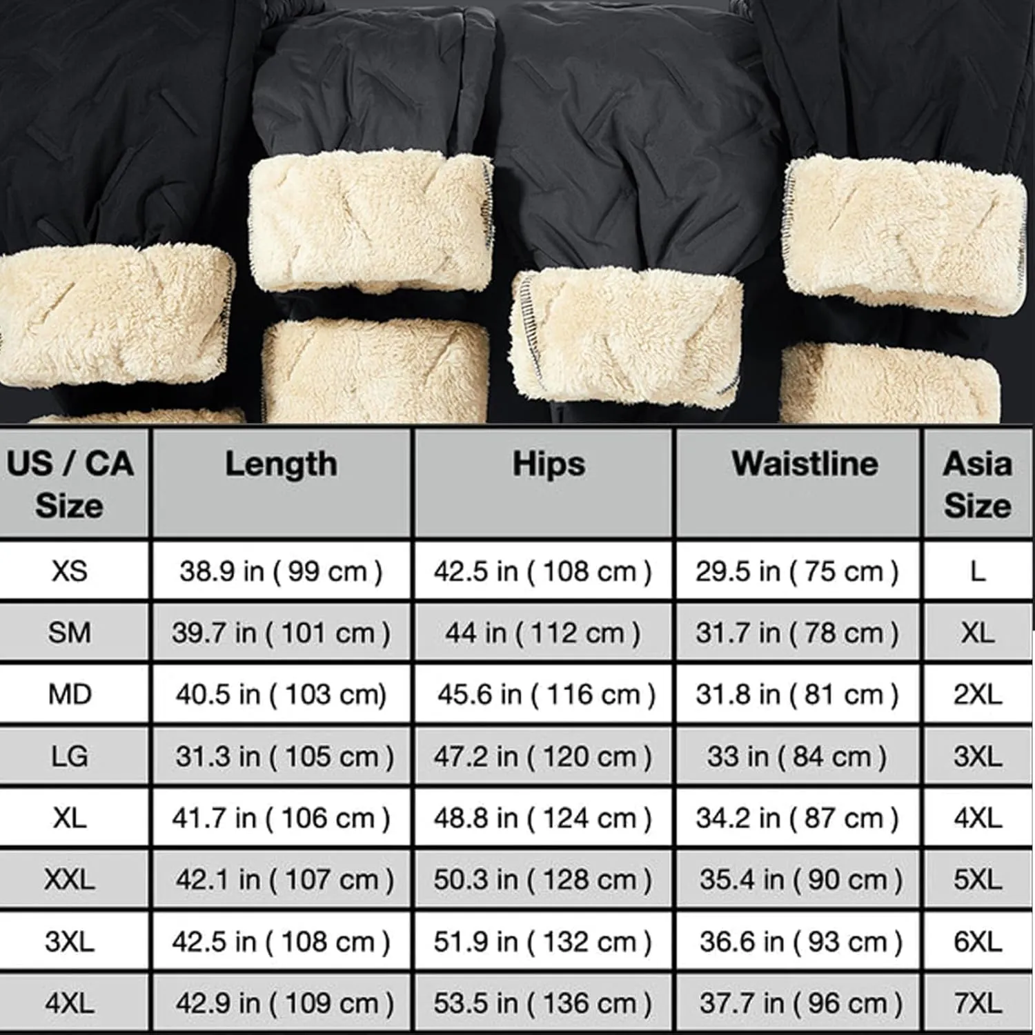 Giltpeak Lambswool Fleece-Lined Joggers Unisex Fleece Jogging Bottoms, Winter Fleece Pants with Pockets