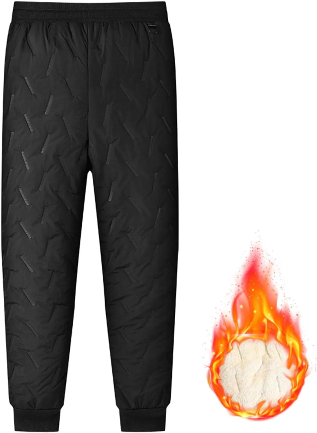 Giltpeak Lambswool Fleece-Lined Joggers Unisex Fleece Jogging Bottoms, Winter Fleece Pants with Pockets