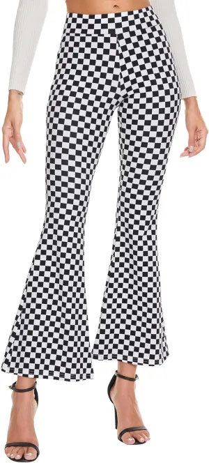 Ginasy Womens Dress Pants for Work Business Casual High Waisted Flare Dressy Trousers Pants Pull On Bell Bottom Office Slacks