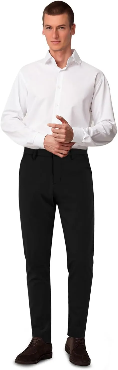 GINGTTO Slacks for Men Slim Fit Stretch Dress Pants Men Athletic Fit Chinos Pants Tapered