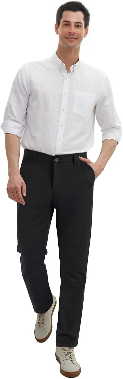 GINGTTO Slacks for Men Slim Fit Stretch Dress Pants Men Athletic Fit Chinos Pants Tapered