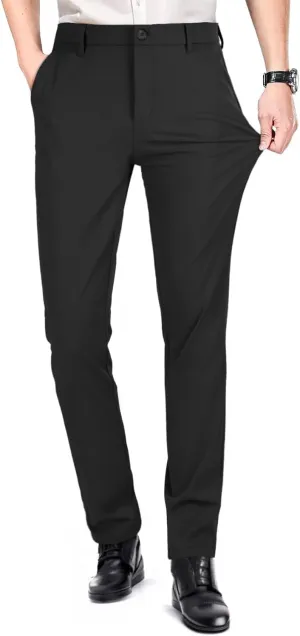 GINGTTO Slacks for Men Slim Fit Stretch Dress Pants Men Athletic Fit Chinos Pants Tapered