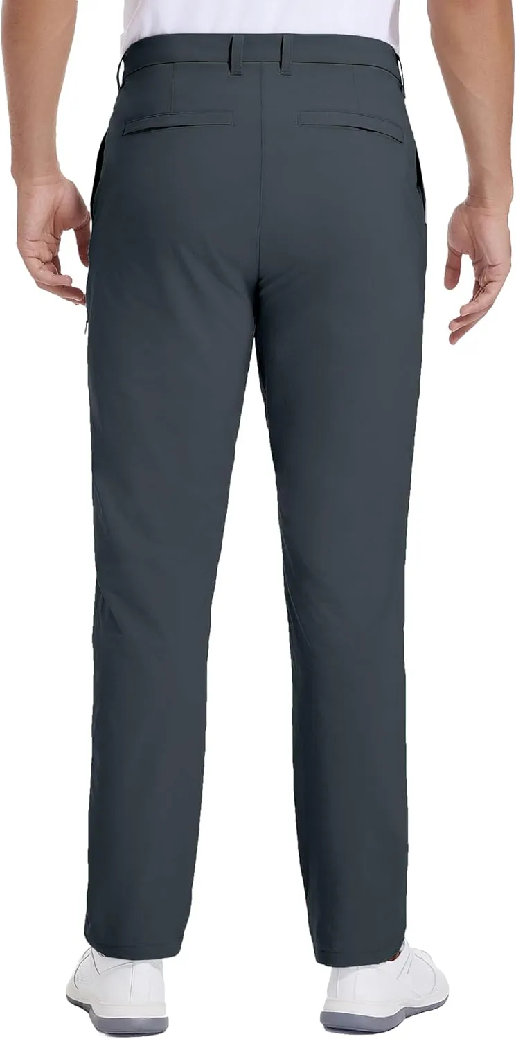 Golf Pants for Men Stretch Dress 30"/32"/34" Pants Quick Dry Lightweight Slacks Trousers for Business Casual Travel