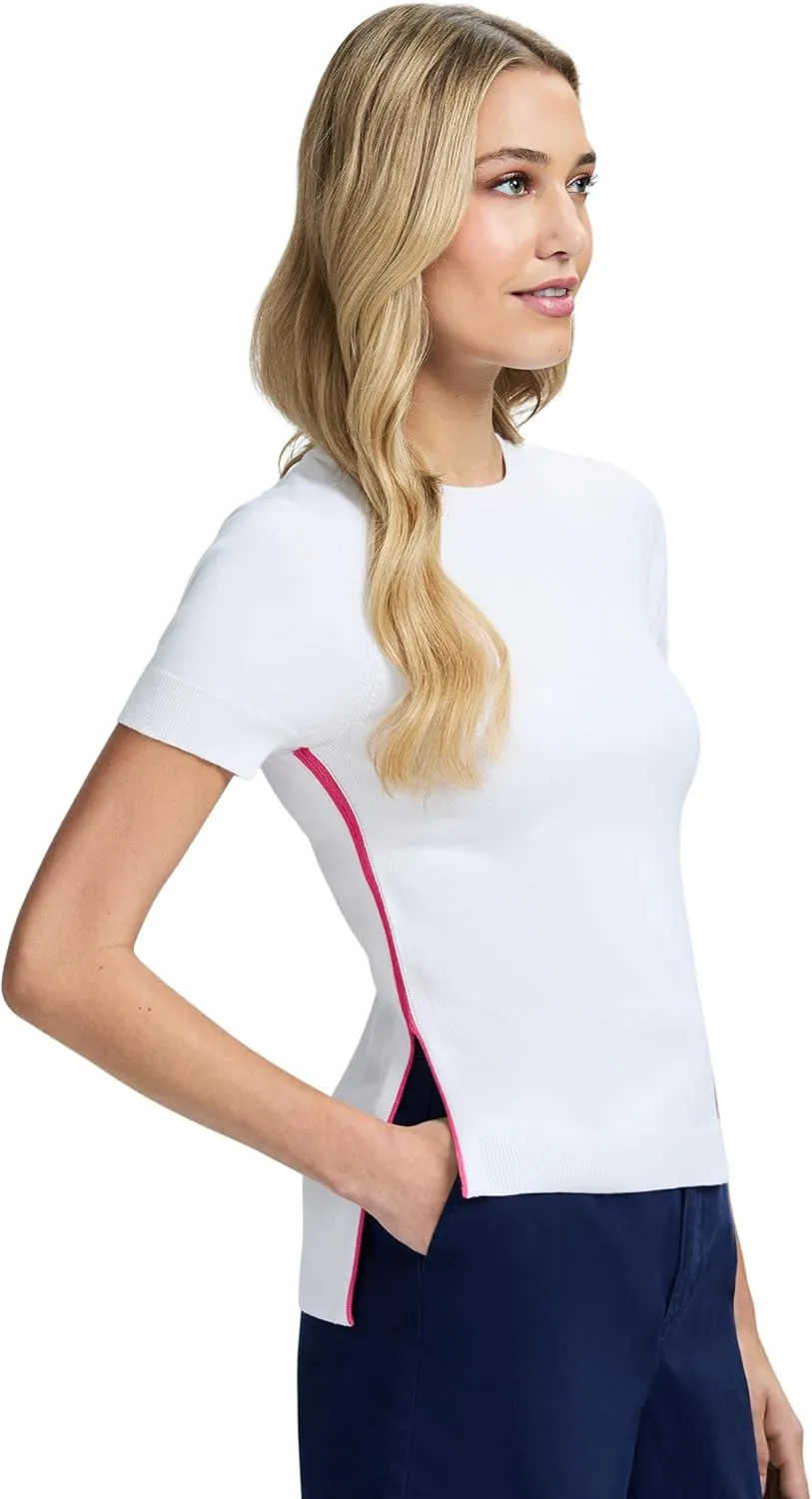 IZOD Women's Short Sleeve Performance Stretch Sweater