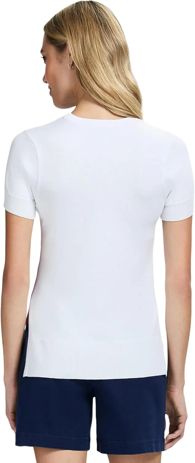 IZOD Women's Short Sleeve Performance Stretch Sweater