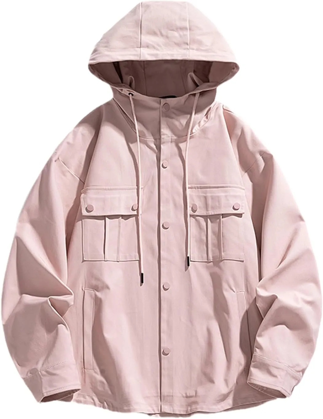 Jegsnoe Men Hoodie Jackets Autumn Hooded Sweatshirts Coats Hard Fabric Cotton Hoodie Coats