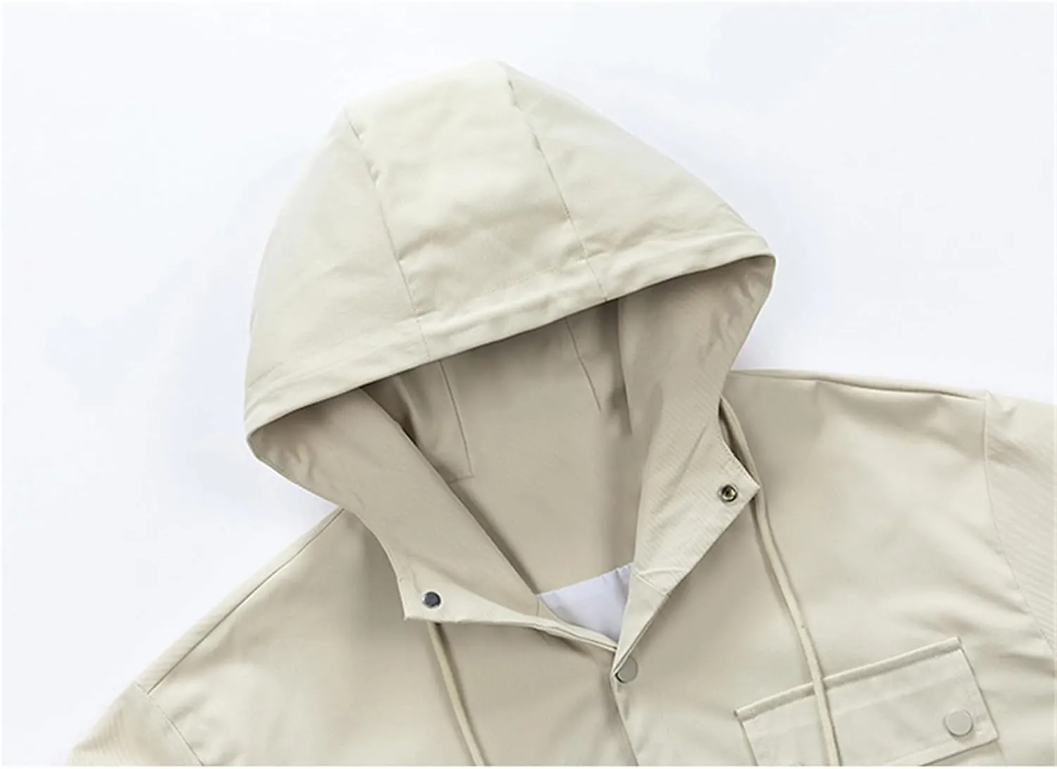 Jegsnoe Men Hoodie Jackets Autumn Hooded Sweatshirts Coats Hard Fabric Cotton Hoodie Coats