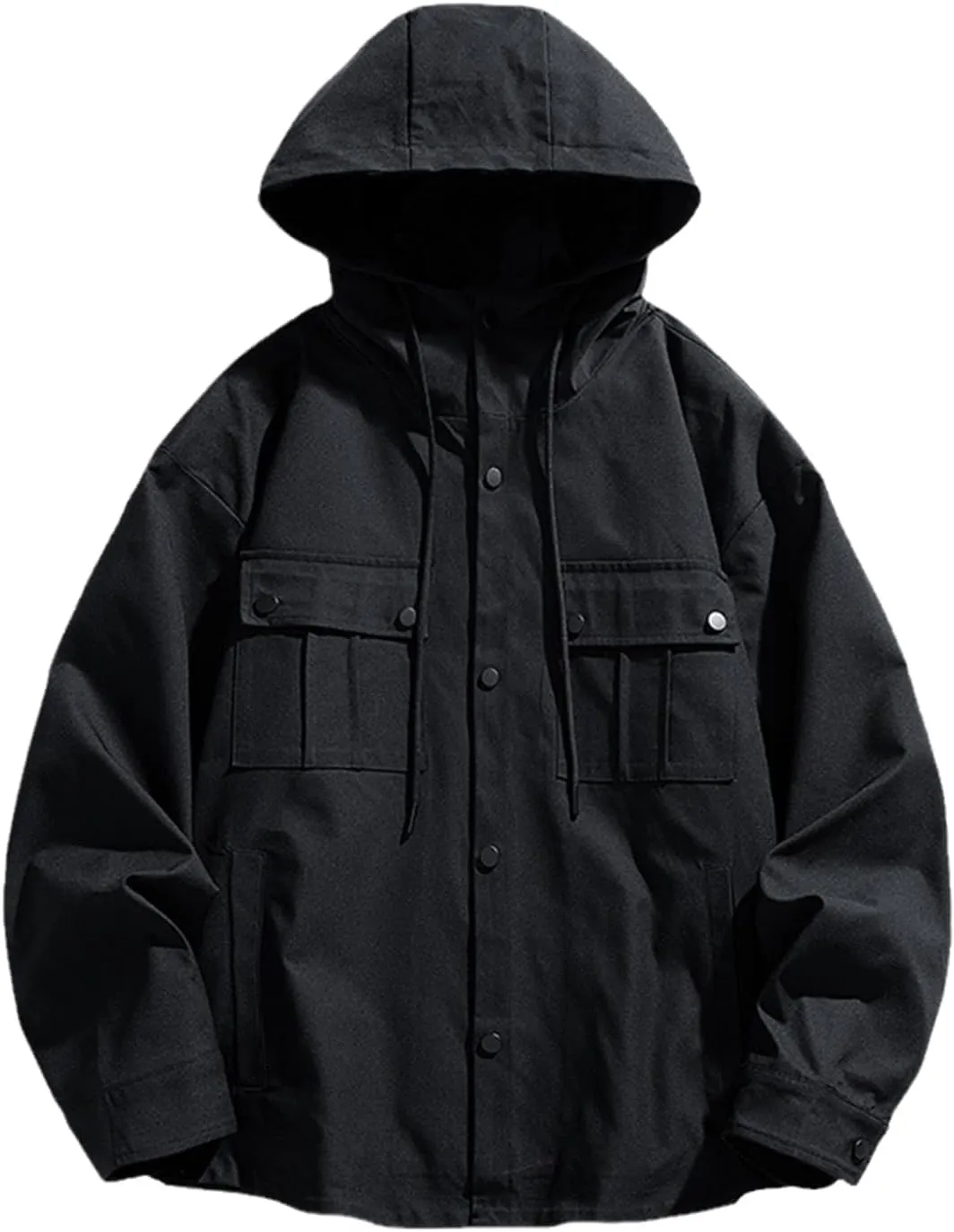 Jegsnoe Men Hoodie Jackets Autumn Hooded Sweatshirts Coats Hard Fabric Cotton Hoodie Coats