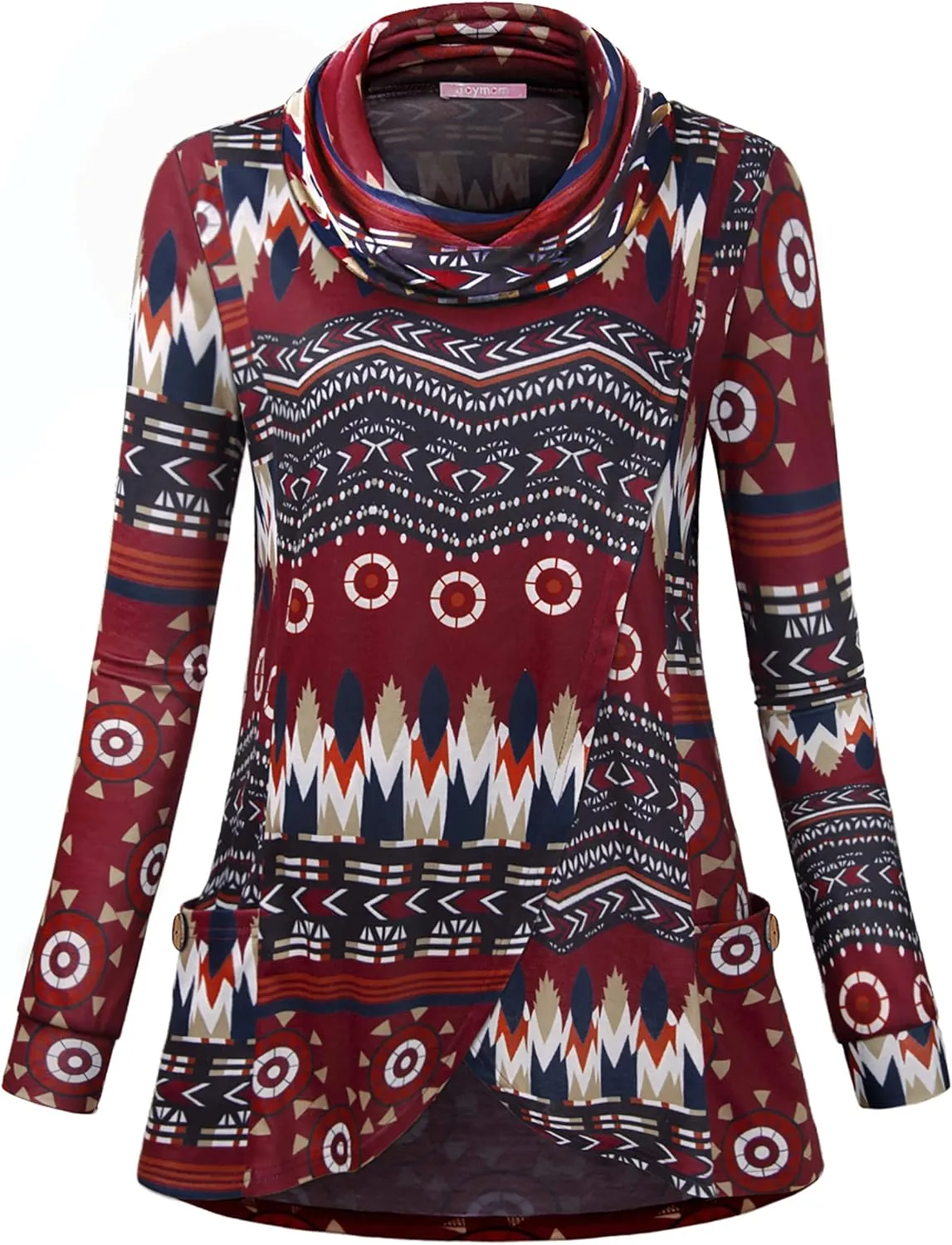 Joymom Maternity Warm Cowl Neck Nursing Sweatshirt Breastfeeding Tunic Tops