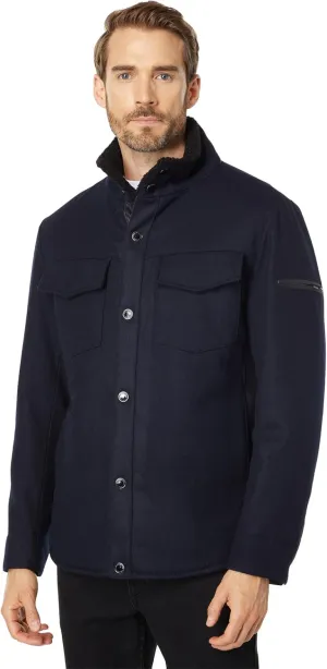 KARL LAGERFELD Men's Bomber Satin Jacket