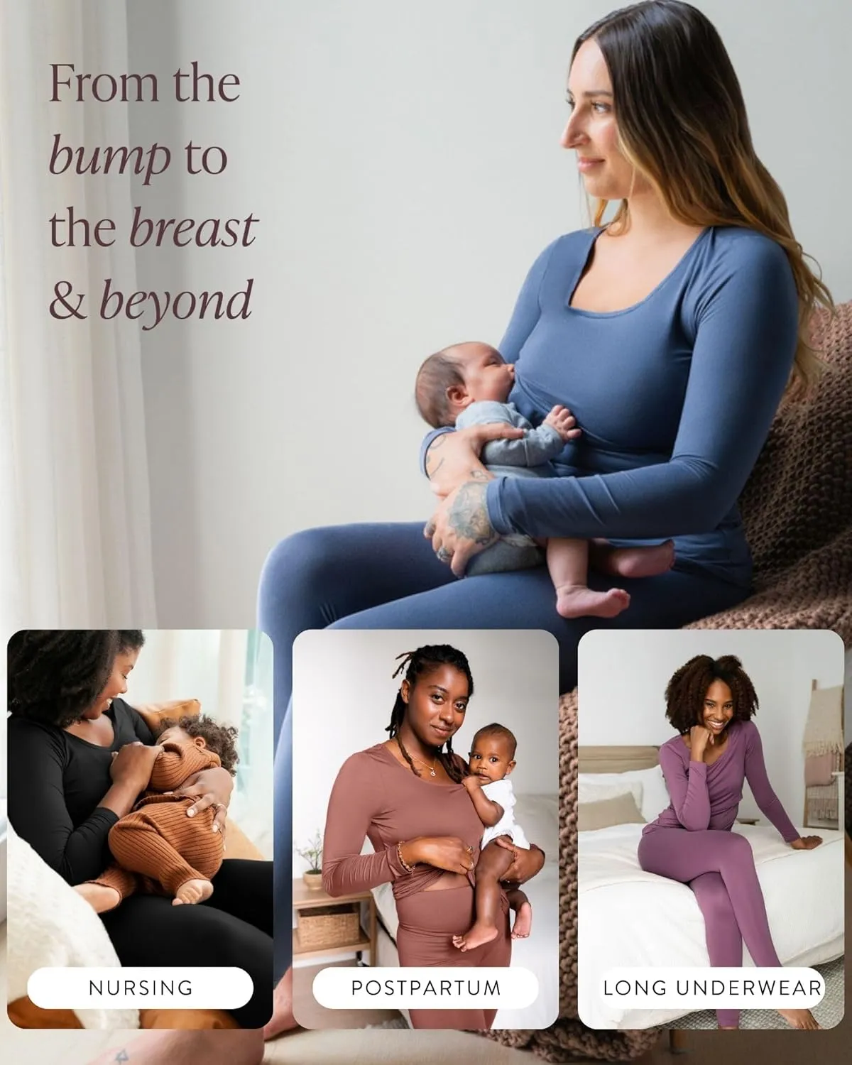 Kindred Bravely Jane Long Sleeve Maternity Pajama Set for Breastfeeding & Nursing