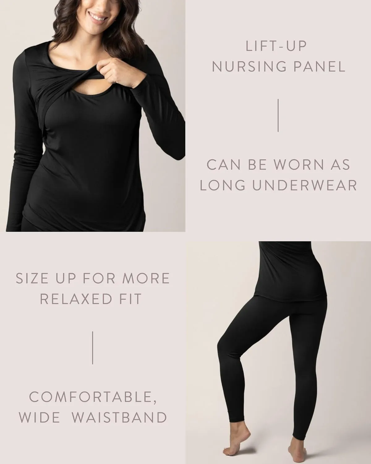 Kindred Bravely Jane Long Sleeve Maternity Pajama Set for Breastfeeding & Nursing