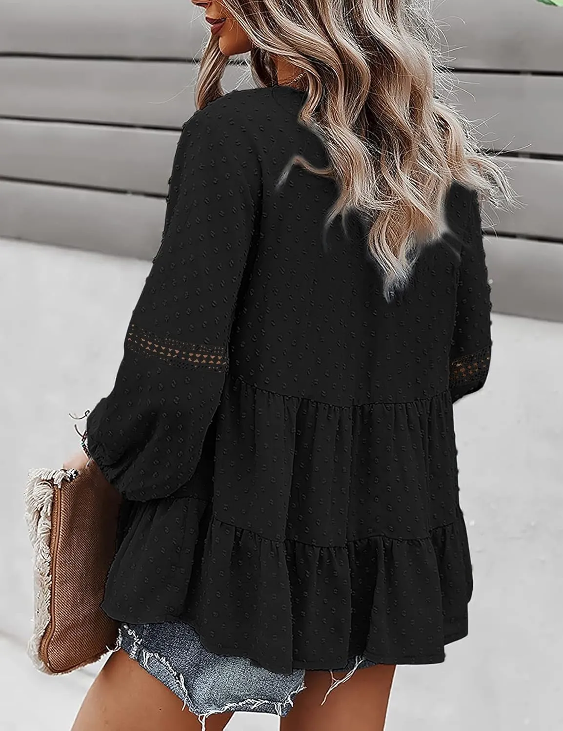 KOJOOIN Women's Loose Peplum Tops