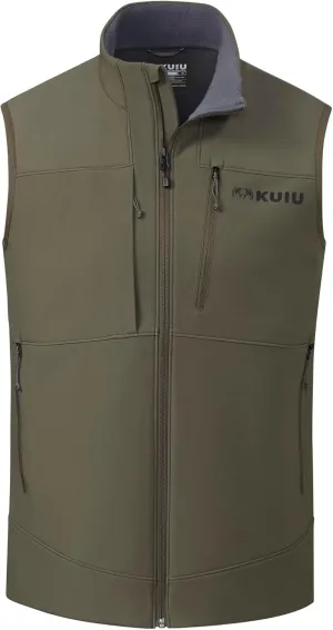 KUIU Guide PRO Vest – Wind & Water-Resistant Soft Shell Hunting Vest, Durable & Quiet with Fleece Lining for Cold Weather