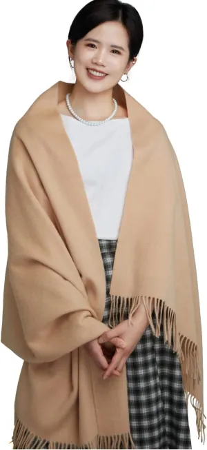 LaniLani 100% Merino Wool Scarf Shawl for Women, Warm and Oversized, Pashmina Cashmere feel, 78” x 28”, Winter Gift for Women