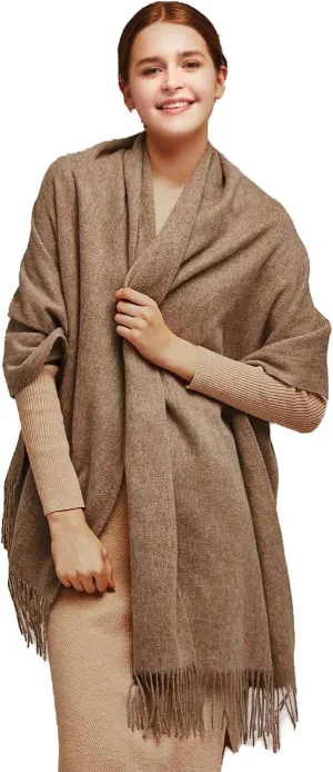 LaniLani 100% Merino Wool Scarf Shawl for Women, Warm and Oversized, Pashmina Cashmere feel, 78” x 28”, Winter Gift for Women