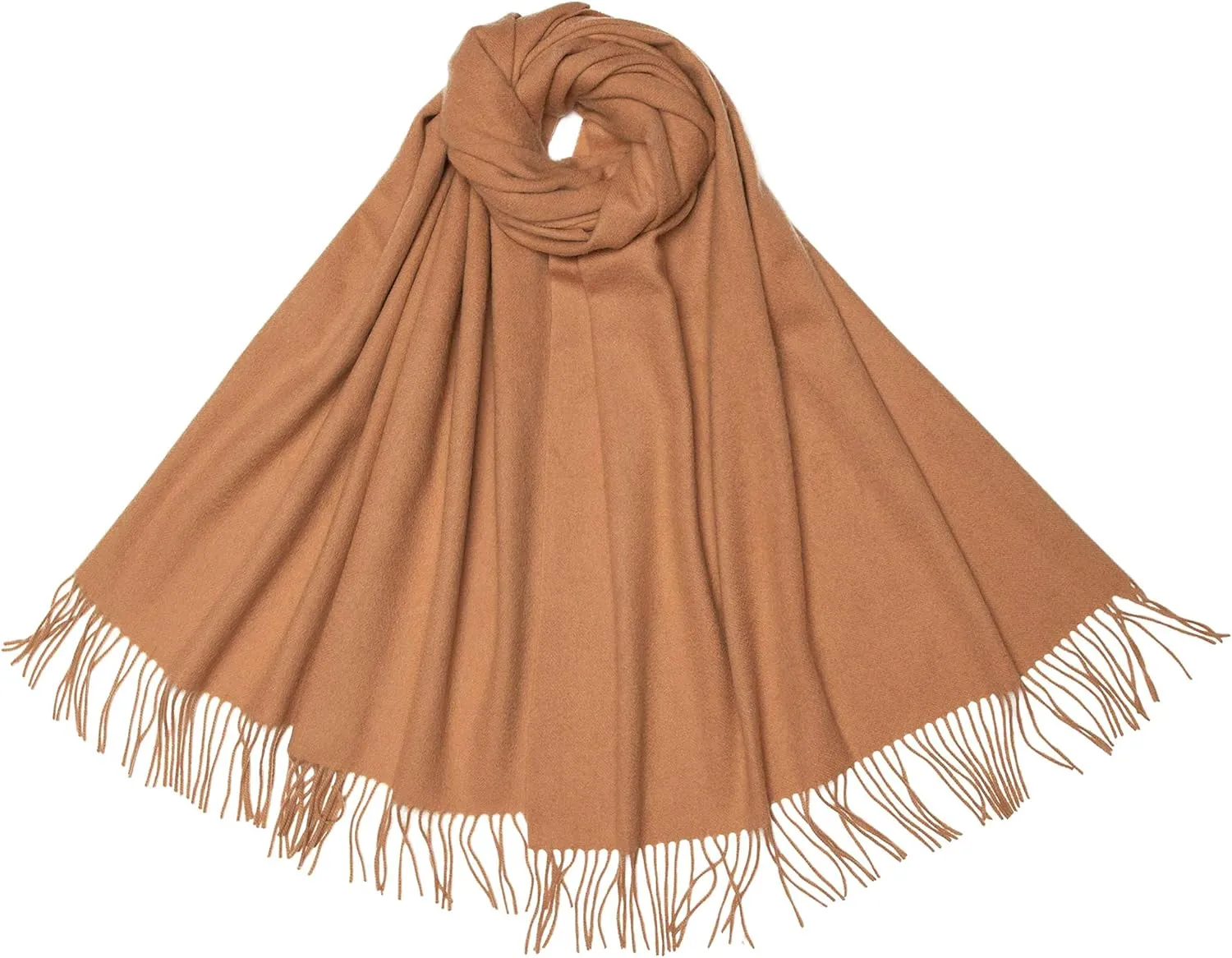 LaniLani 100% Merino Wool Scarf Shawl for Women, Warm and Oversized, Pashmina Cashmere feel, 78” x 28”, Winter Gift for Women