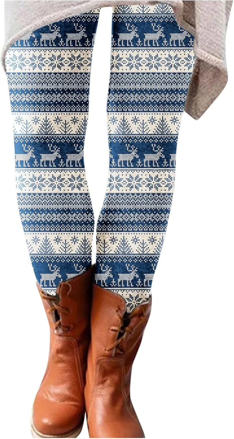 LCMTWX Leggings Sport Pants Yoga Fashion Casual Women High Waist Print Size Pants Leggings