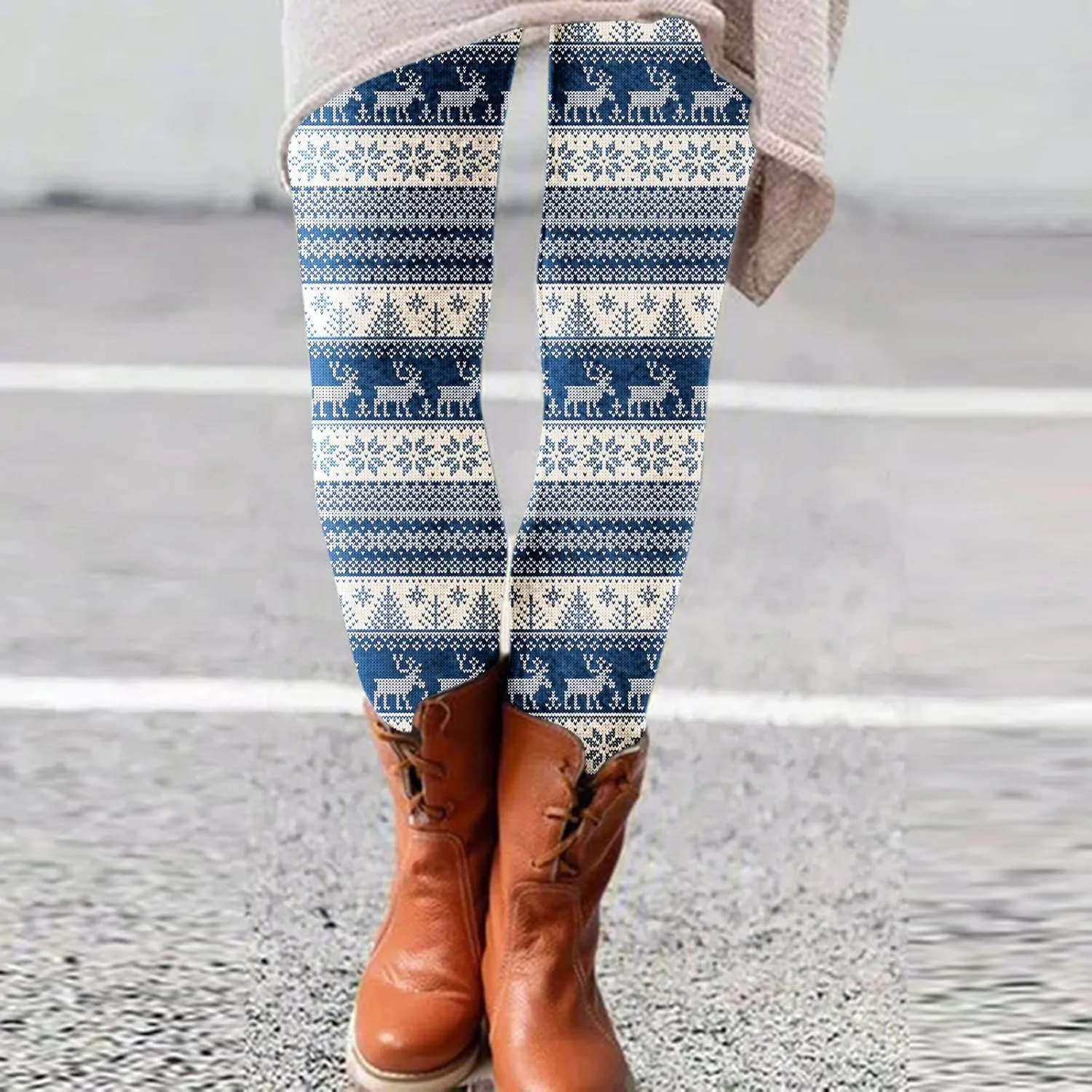 LCMTWX Leggings Sport Pants Yoga Fashion Casual Women High Waist Print Size Pants Leggings