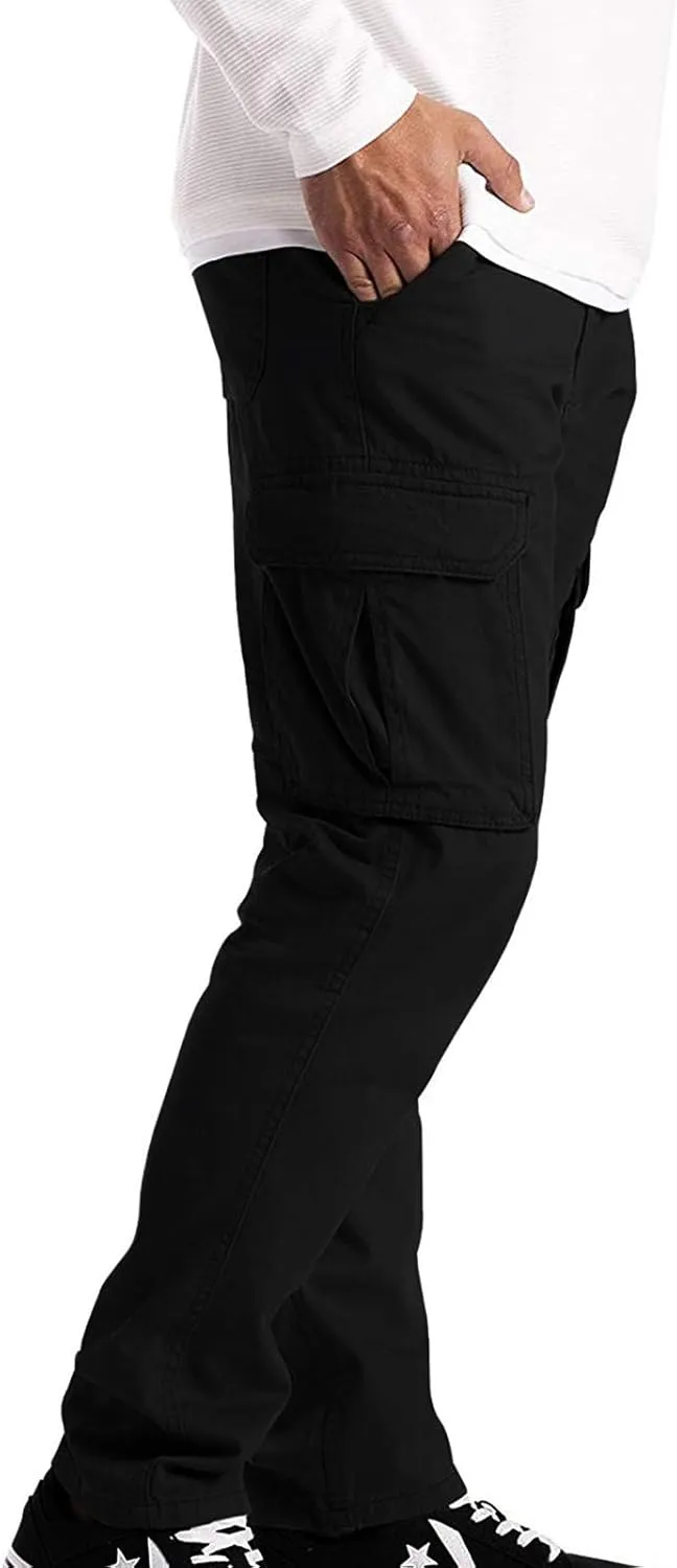 LCMTWX Mens Joggers Summer Pants Trousers Casual Overalls Straight Men's Multi Pocket Men's Pants Heavyweight Fleece