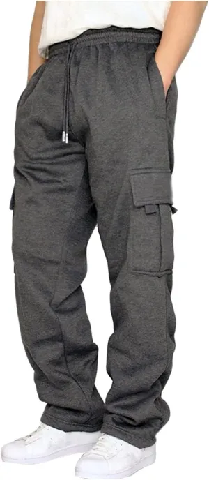 LCMTWX Mens Joggers Summer Pants Trousers Casual Overalls Straight Men's Multi Pocket Men's Pants Heavyweight Fleece