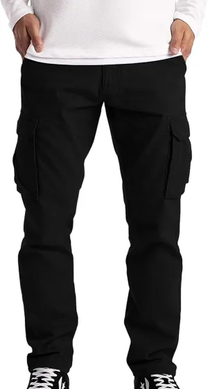 LCMTWX Mens Joggers Summer Pants Trousers Casual Overalls Straight Men's Multi Pocket Men's Pants Heavyweight Fleece