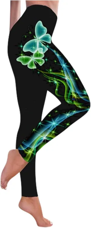 LCMTWX Workout Leggings Autumn Casual Print Leggings Boot Pants Workout Leggings Winter Warm Thick Tights High Waisted