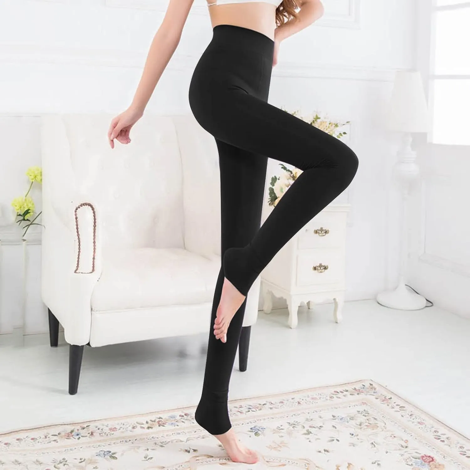 LCMTWX Workout Leggings Leggings Pants Winter Thick Lined Warm Brushed Tights Fleece Pants Workout Leggings Lined Thermal