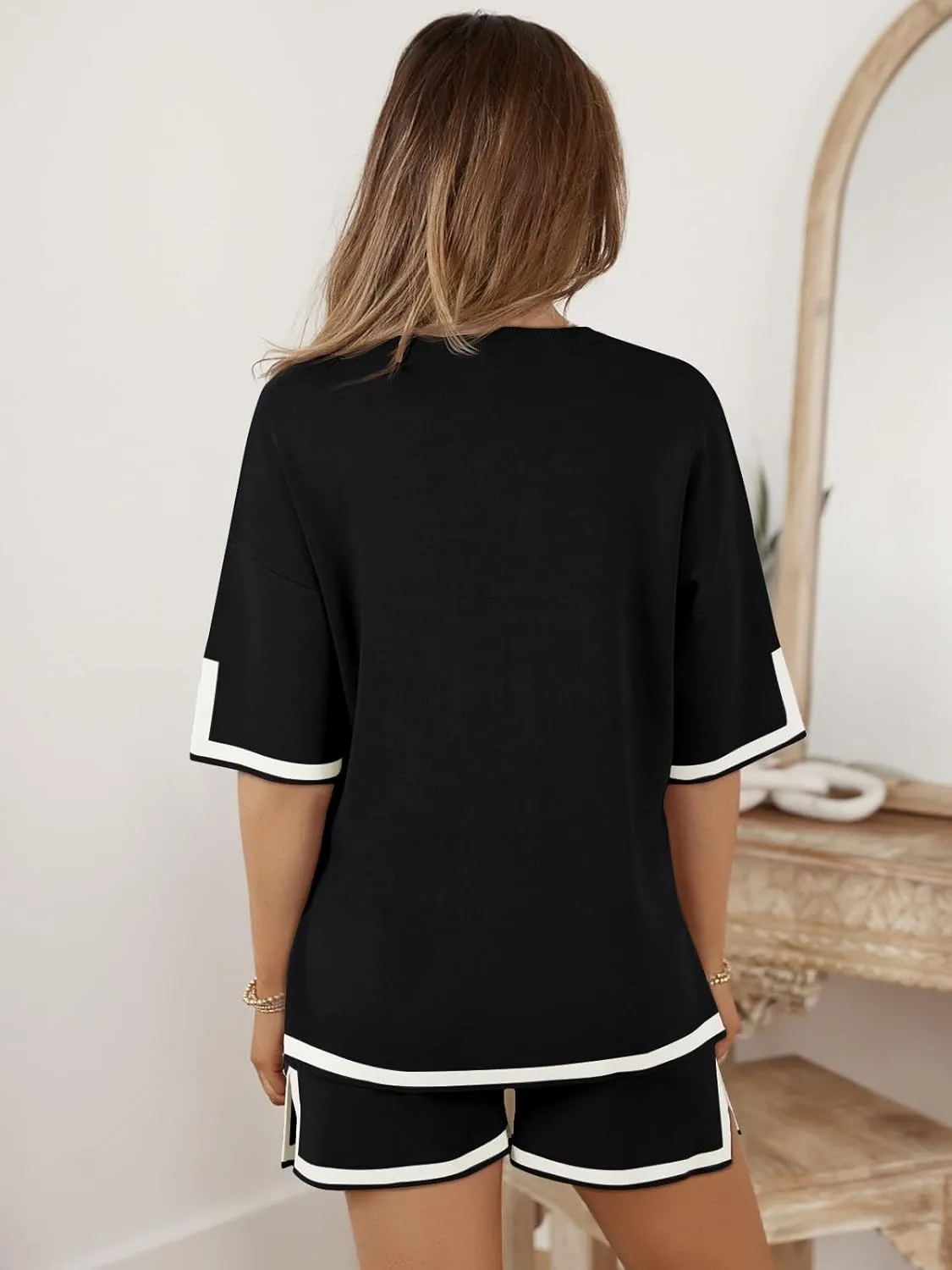 LILLUSORY 2 Piece Sets for Women Summer 2025 Two Piece Matching Lounge Sets Short Casual Outfits Cute Vacation Clothes