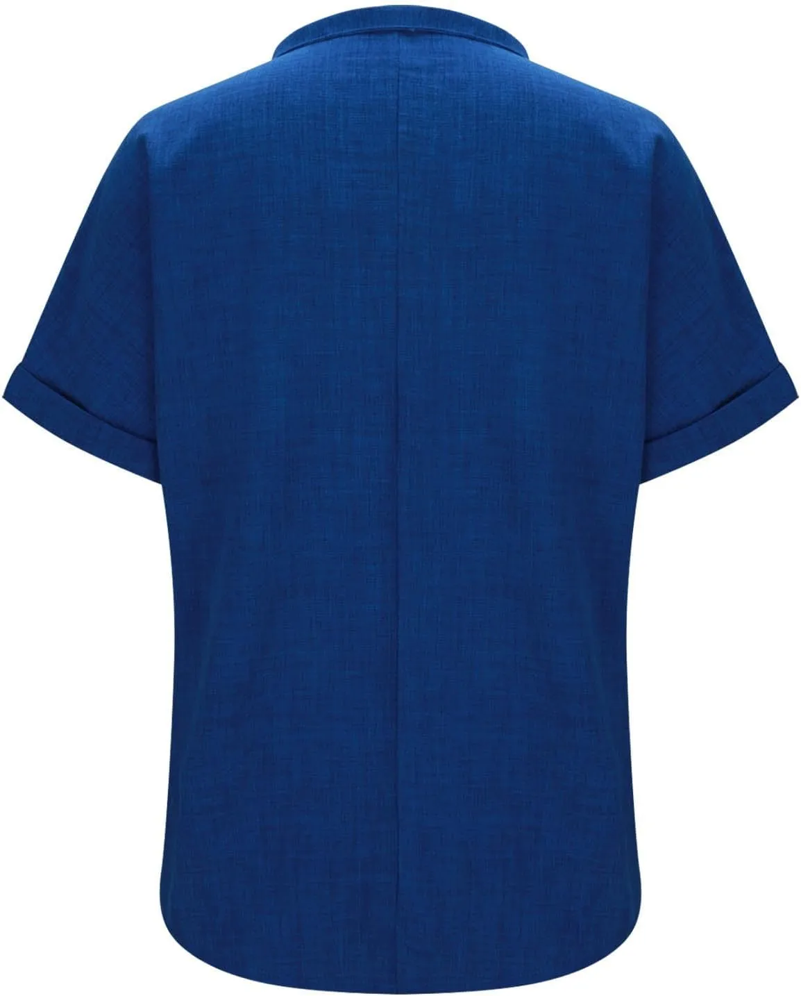 Linen Tops for Women Cute Short Sleeve V Neck Pullover Curved Hem Loose Fit T-Shirts 2025 Summer Outfits Clothes