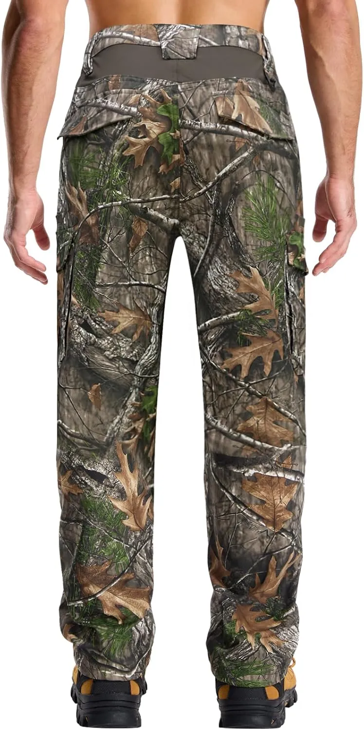 LOOGU Men's Water Resistant Tactical Pants, Ripstop Cargo Pants with 8 Pockets Hiking Work Outdoor