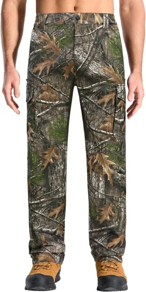 LOOGU Men's Water Resistant Tactical Pants, Ripstop Cargo Pants with 8 Pockets Hiking Work Outdoor
