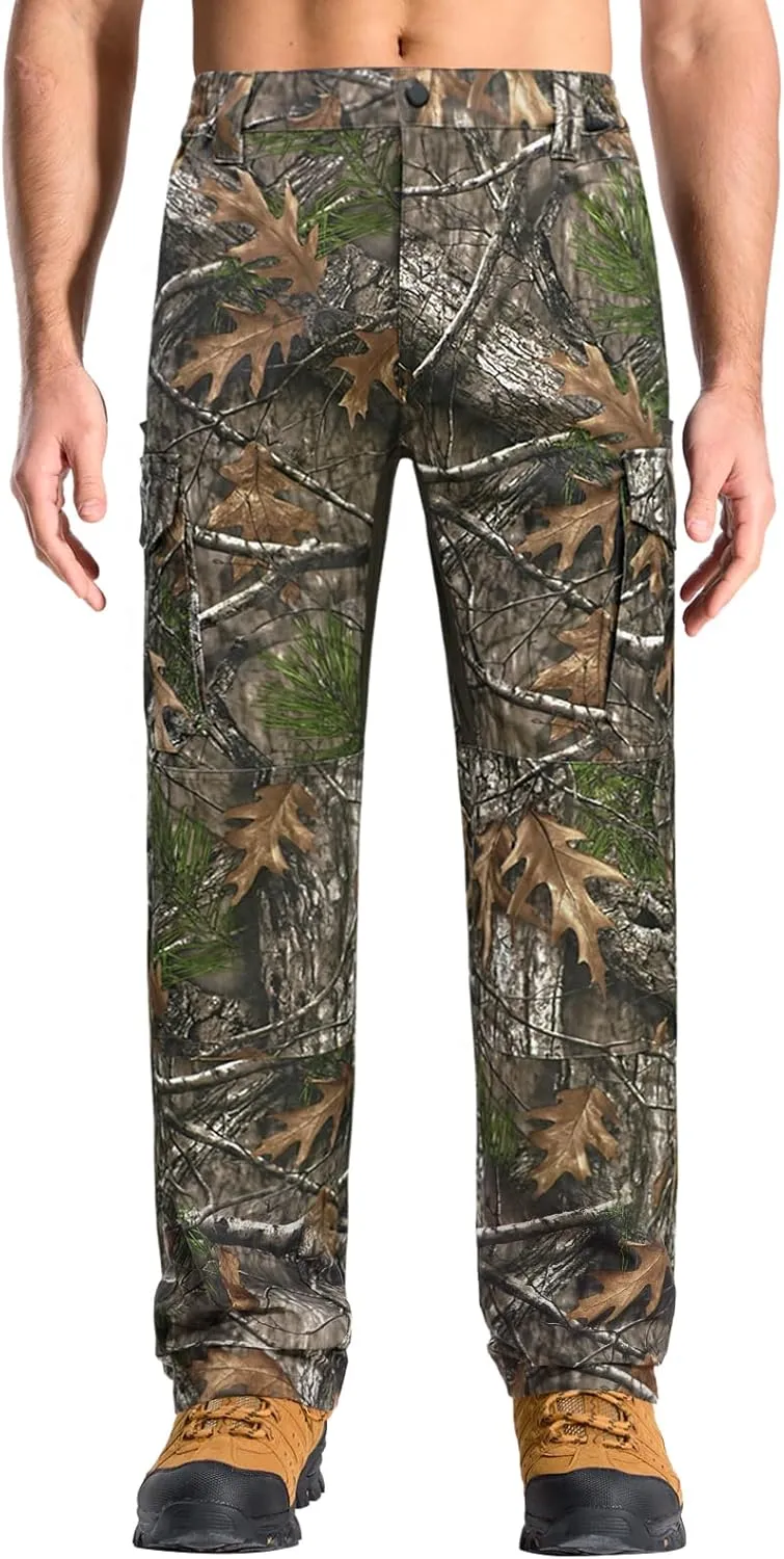 LOOGU Men's Water Resistant Tactical Pants, Ripstop Cargo Pants with 8 Pockets Hiking Work Outdoor
