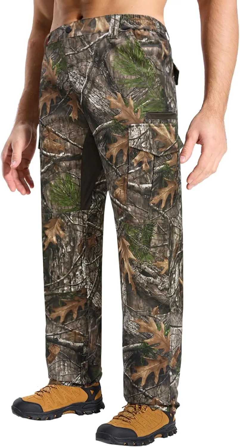 LOOGU Men's Water Resistant Tactical Pants, Ripstop Cargo Pants with 8 Pockets Hiking Work Outdoor