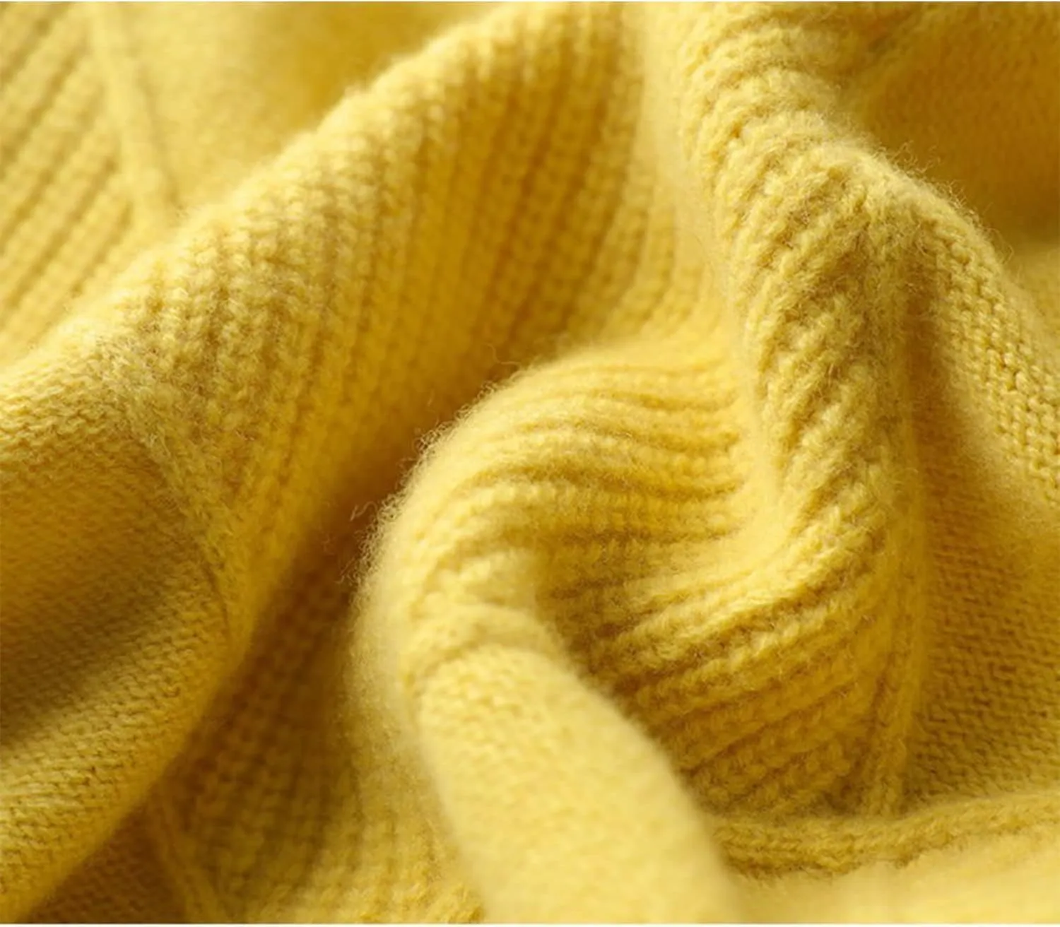 Loose Cashmere Turtleneck Sweater Cardigan
