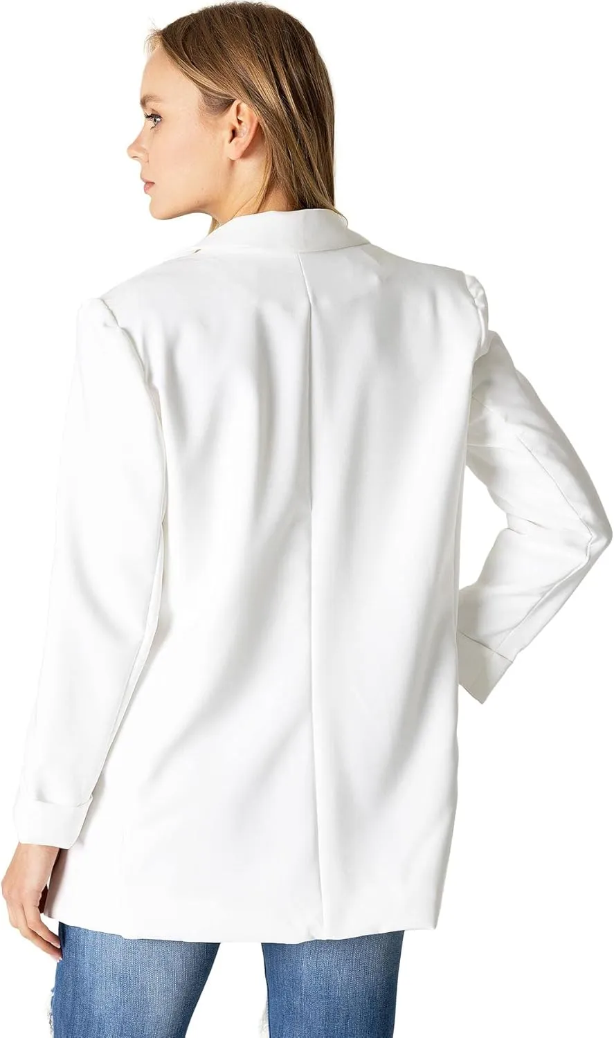 Love Tree Women's Juniors Classic Office Workwear Boyfriend Blazer