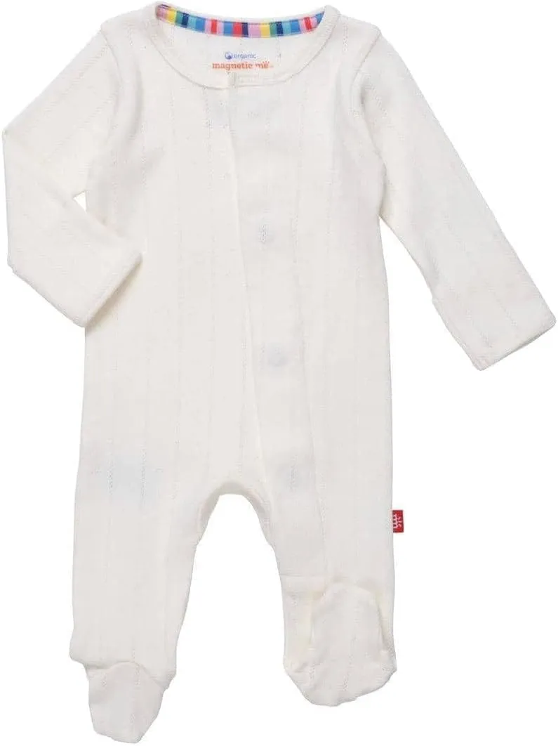 Magnetic Me 100% Organic Cotton Magnetic Baby Footie Pajamas | Super Soft Organic Cotton Fabric | Available in PRE - 24M
