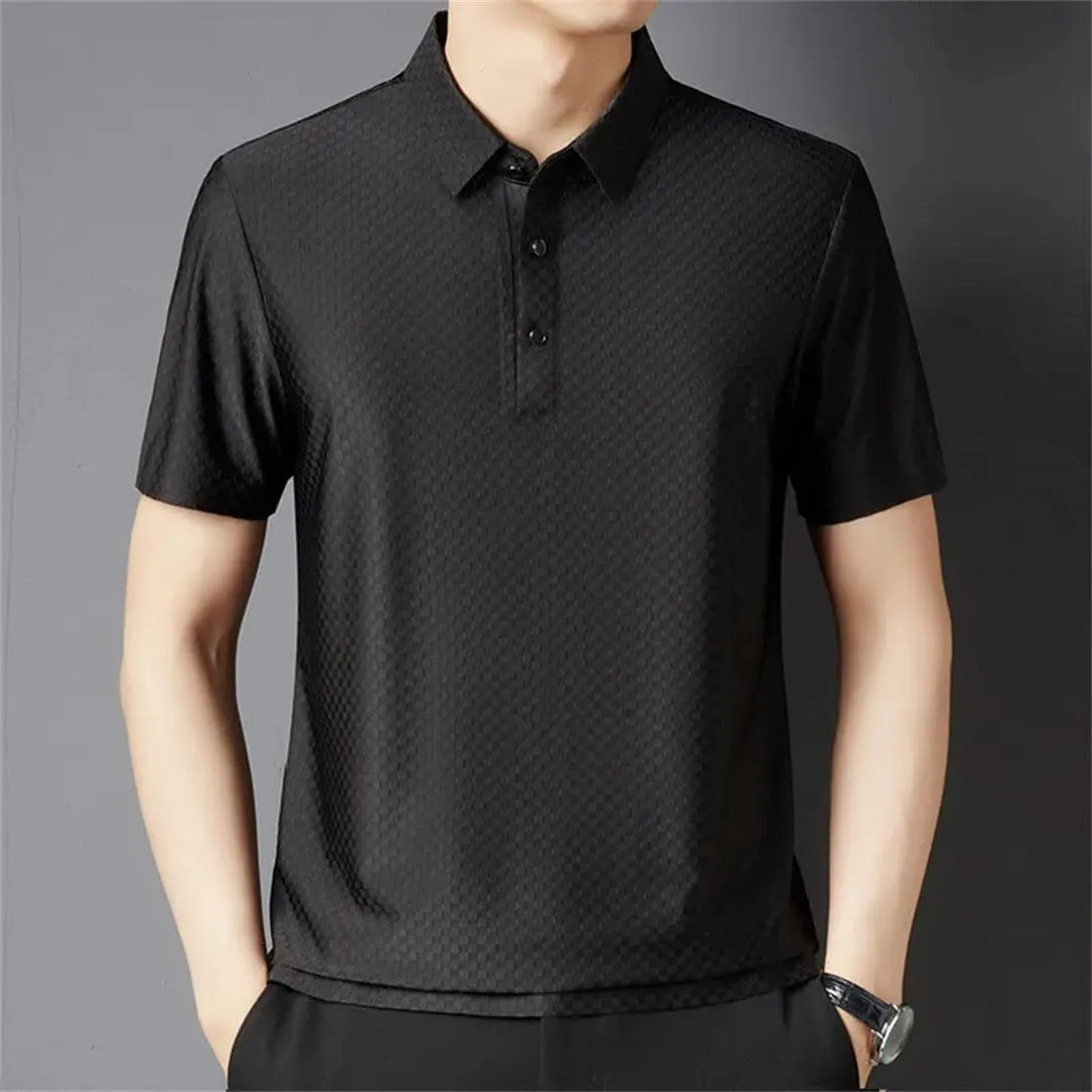 Male Short Sleeve Loose Summer Clothing Loose Korean Polo Shirt Tops