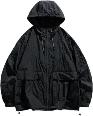 Men Loose Fit Hiking Jacket Lightweight Men's And Women's Outdoor Loose Long Sleeve Outdoor Sport Jackets