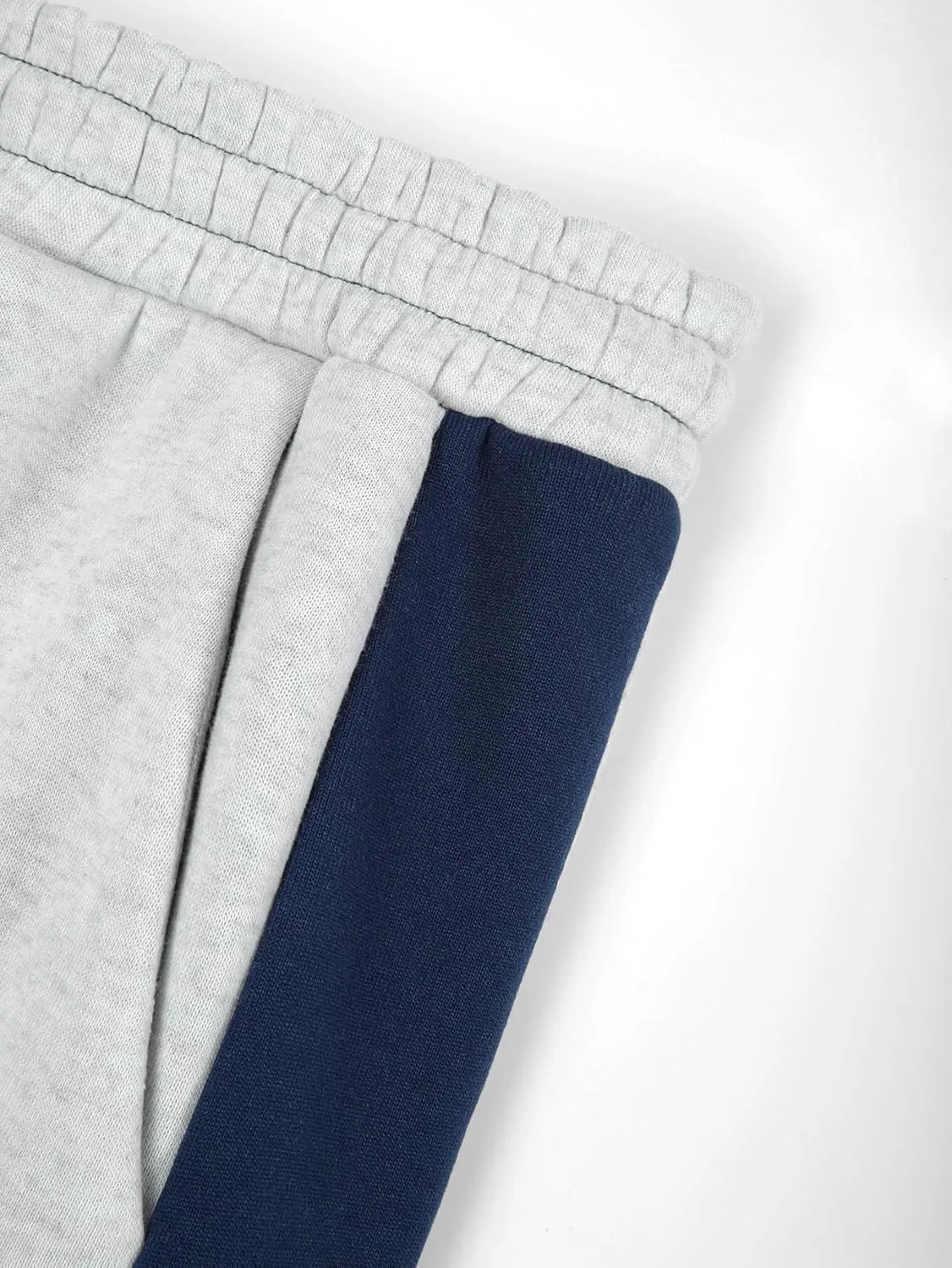 Men's Color Blocked Hoodie Long Sleeve 2 Piece Set Loose Casual Adjustable Hoodie Loose Pants Sports Set