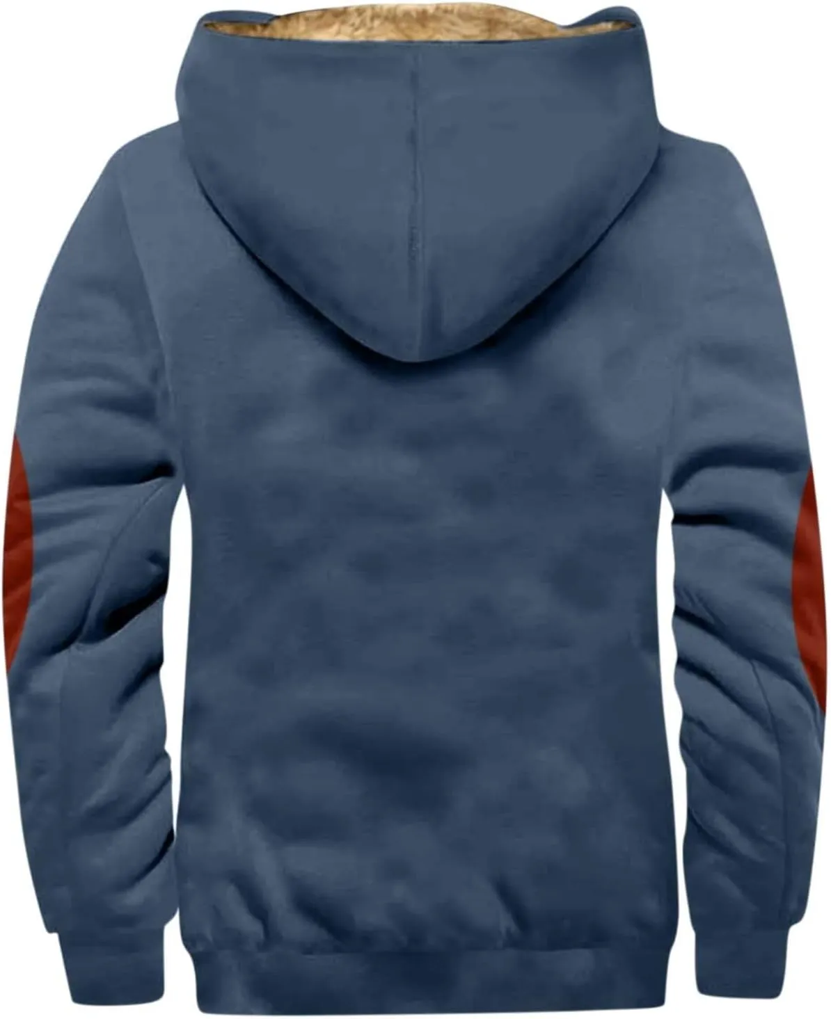 Men's Loose Jacket Coats Long Sleeve Zipper Hooded Loose-Fitting Coat Cycling Jackets for Men