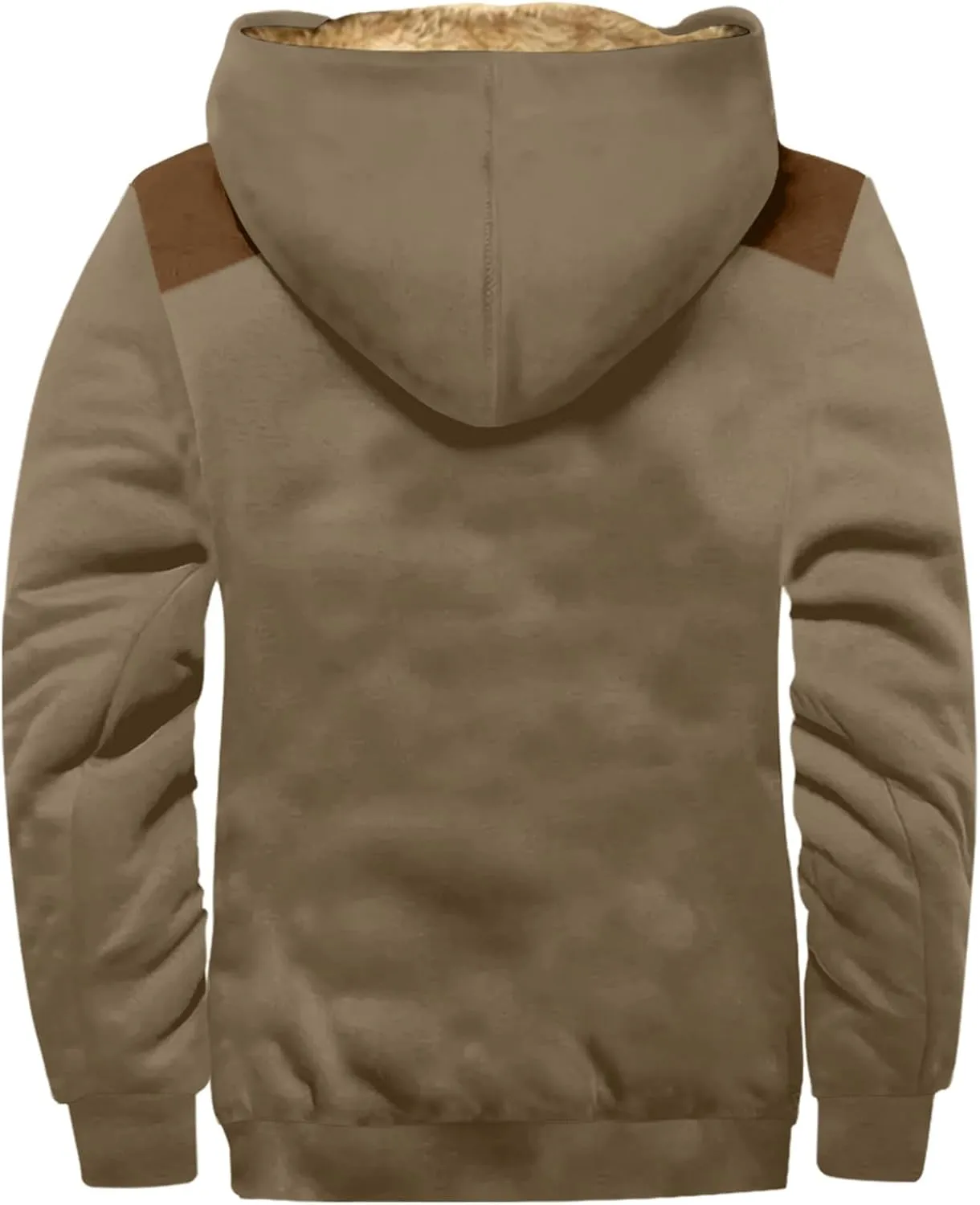 Mens Loose Pullover Coats Long Sleeve Zipper Hooded Loose-Fitting Coat Cycling Jackets for Men