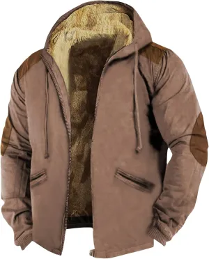 Mens Loose Pullover Coats Long Sleeve Zipper Hooded Loose-Fitting Coat Cycling Jackets for Men
