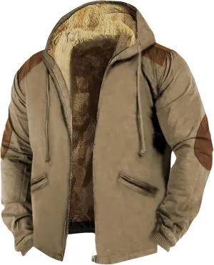 Mens Loose Pullover Coats Long Sleeve Zipper Hooded Loose-Fitting Coat Cycling Jackets for Men