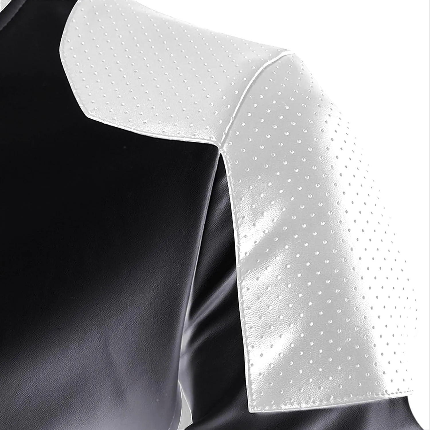Mens Motorcycle PU Leather Jackets Stand Collar Biker Windbreaker Zip-up Slim Fit Outwear Fall Winter Patchwork Coats