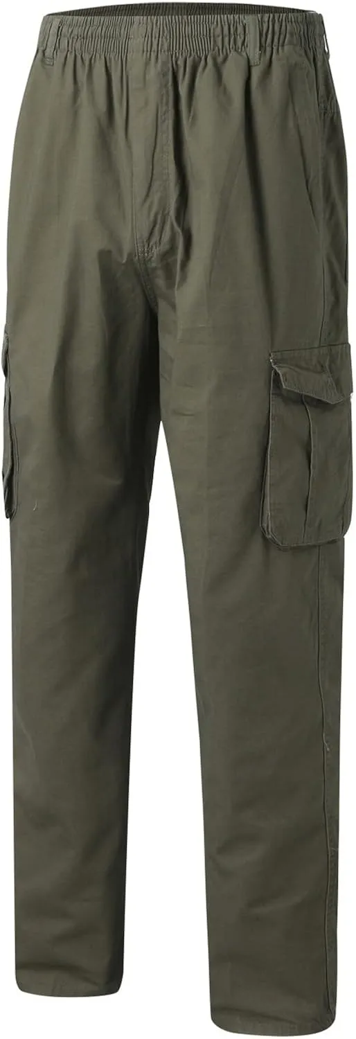 Mens Multi Pockets Cargo Pants Hiking Combat Work Outdoor Trousers Ripstop Wild Cargo Pants with Pockets
