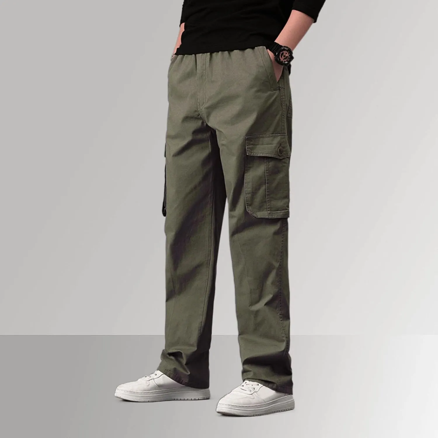Mens Multi Pockets Cargo Pants Hiking Combat Work Outdoor Trousers Ripstop Wild Cargo Pants with Pockets